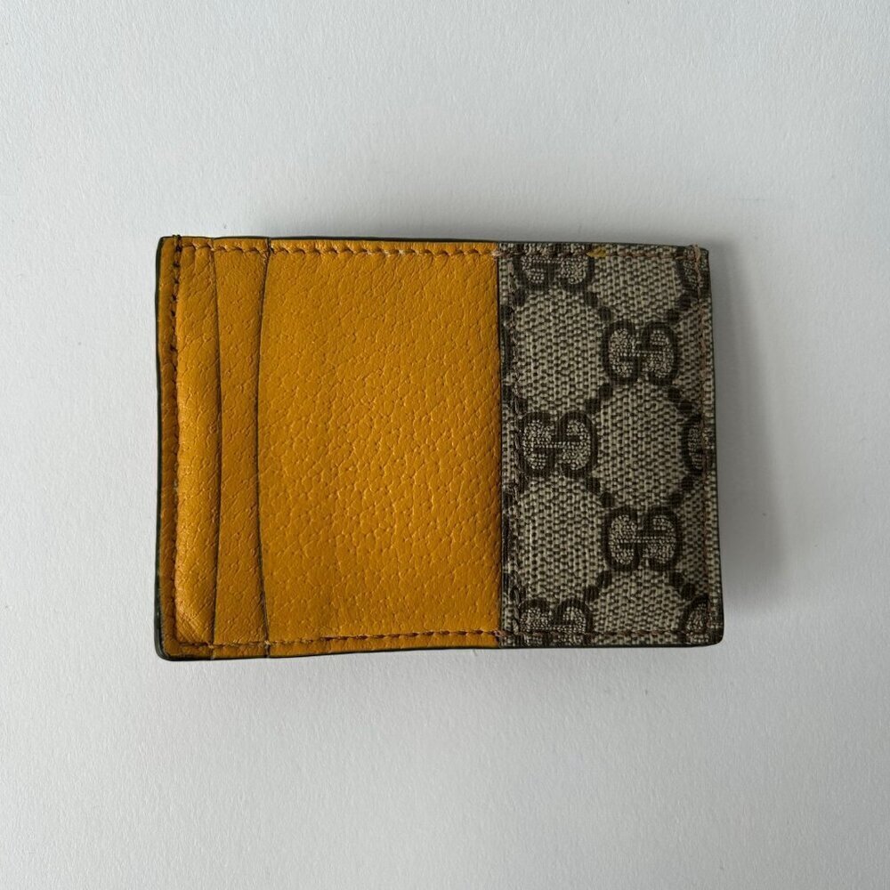 GUCCI SIGNATURE NEO VINTAGE GG SUPREME CARD HOLDER WALLET - Picture 3 of 6
